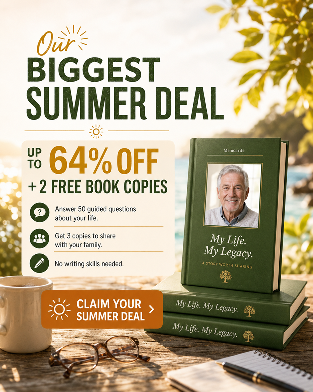 Memowrite Facebook ad