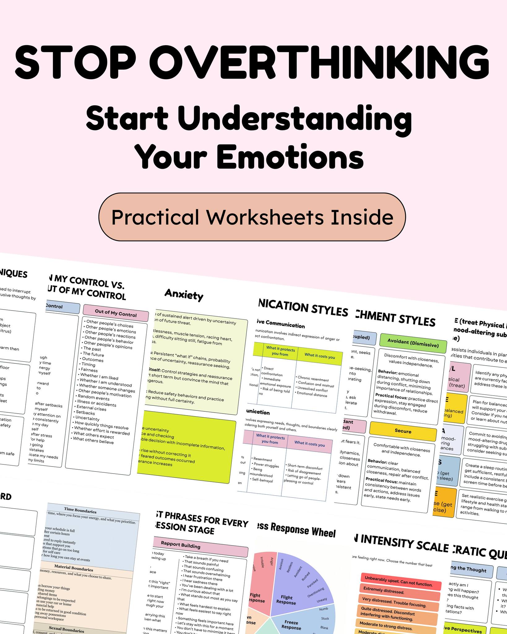 Ineffable Living Shop Facebook ad: Mental Health Worksheets