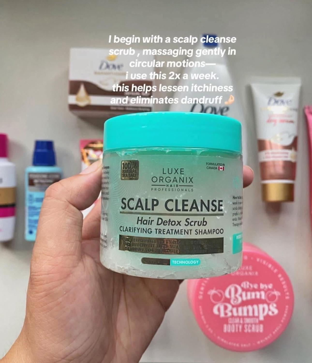 Celeste Asuncion Facebook ad: shower routine