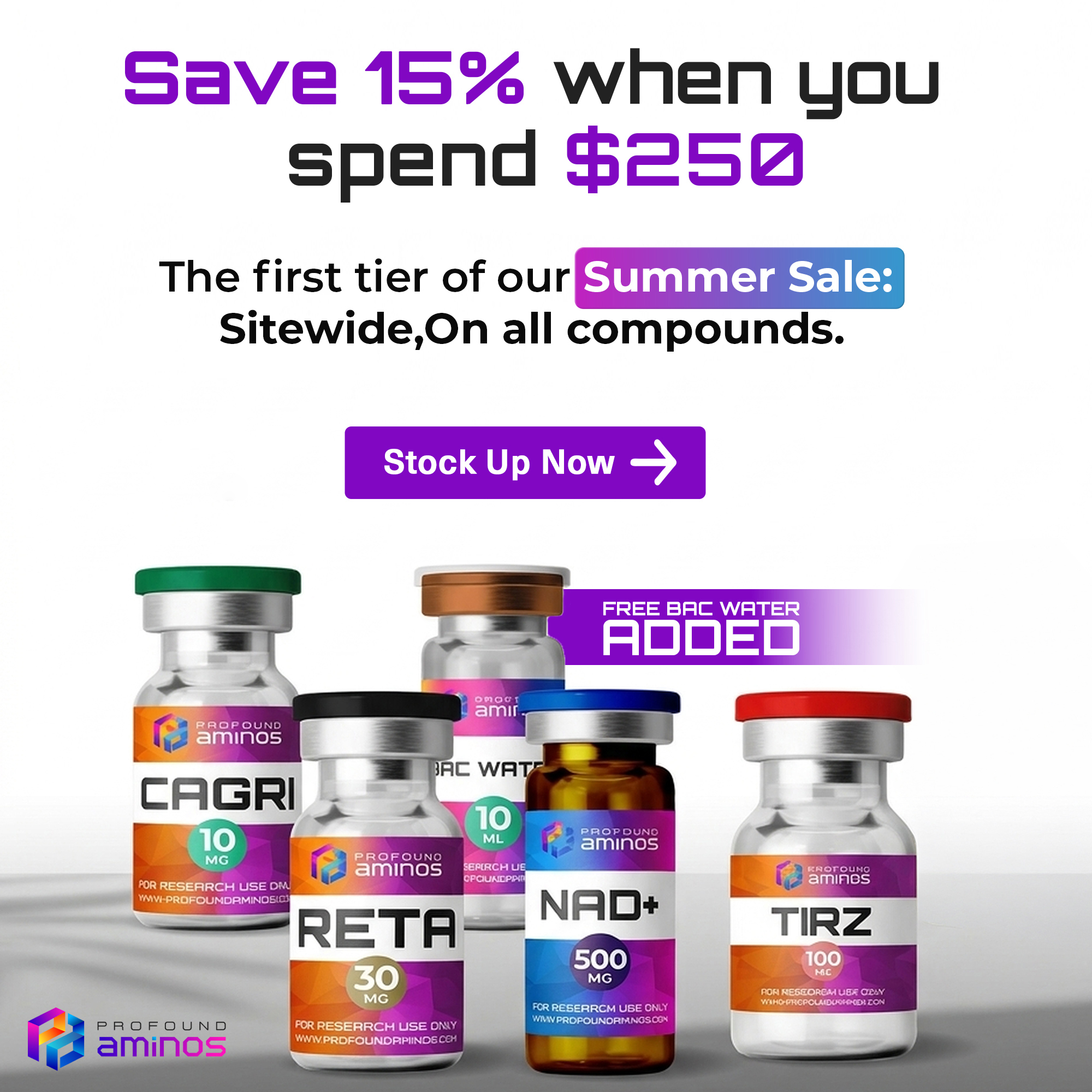 Profound aminos Facebook ad from Aug 14, 2026