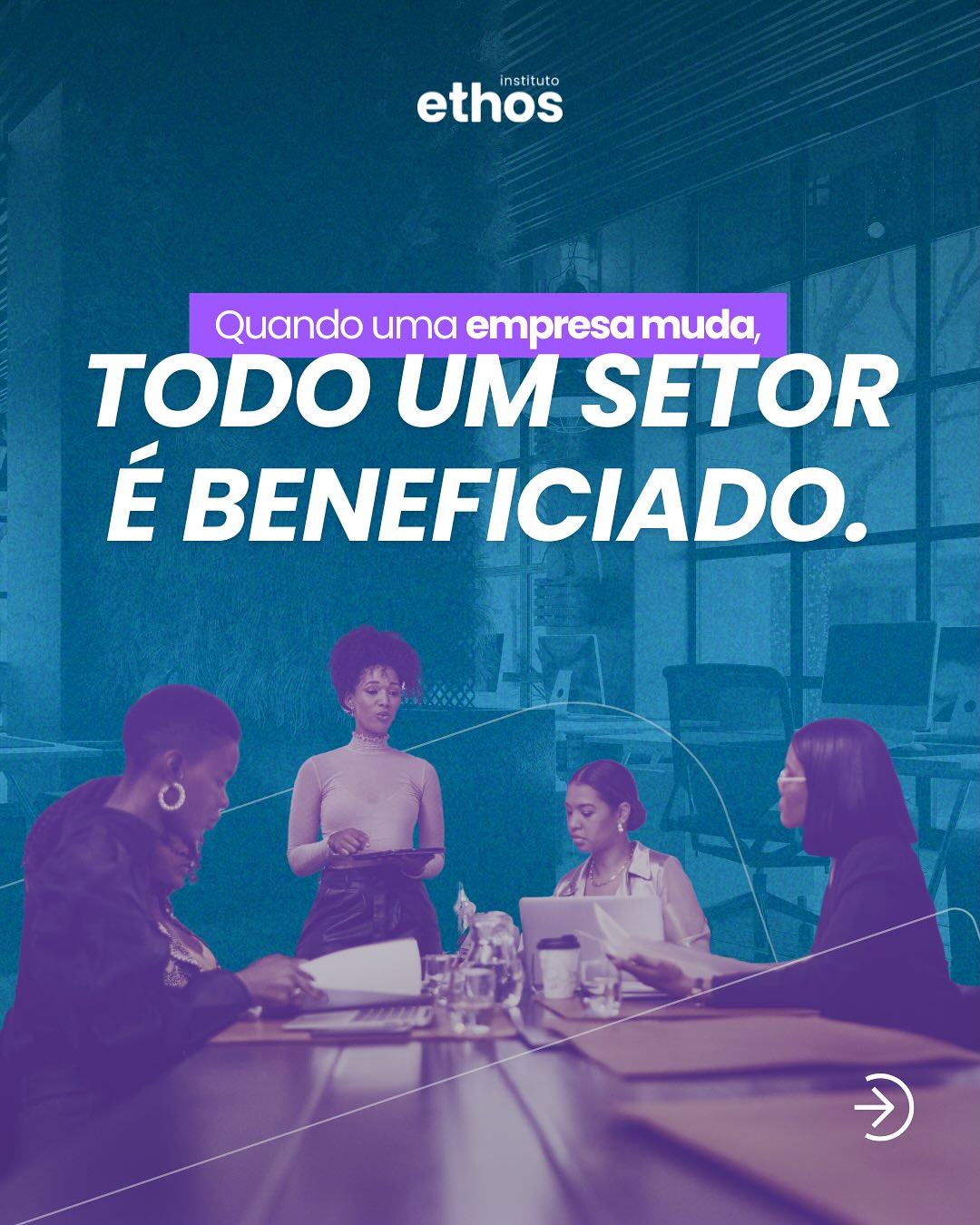 Instituto Ethos Facebook ad: Estar à frente da mudança significa impactar setores…