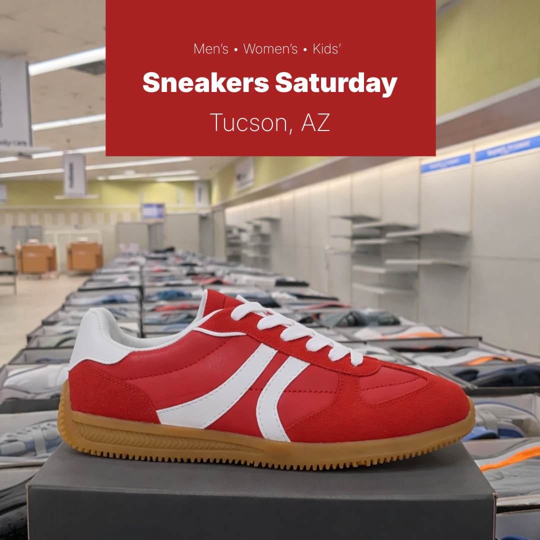 Shoe Selloff Event Facebook ad: Tucson Sneakers Saturday | ALL Shoes $10-$30 | Shoe…