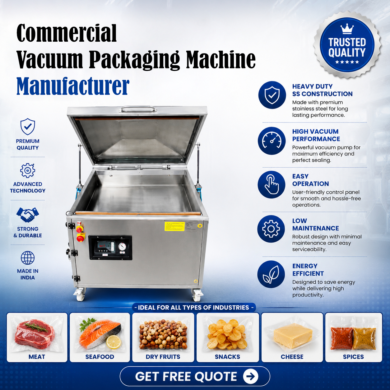 AmarPack Machines Pvt Ltd Facebook ad: Heavy-duty vacuum packaging machines for factories and…