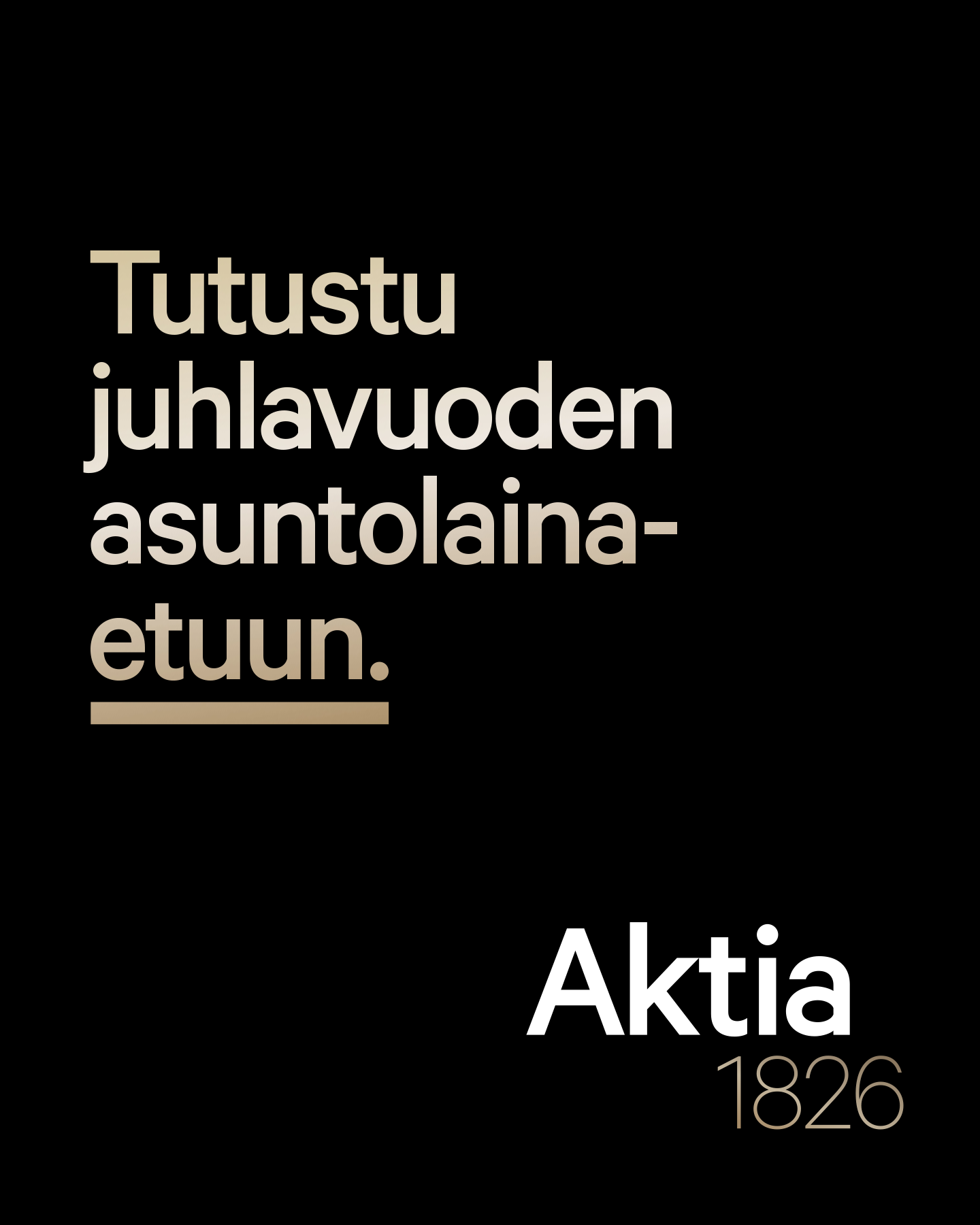 Aktia Facebook ad: Lue lisää ja varaa aika