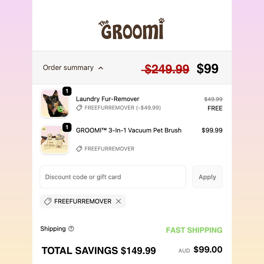 The Groomi Facebook ad
