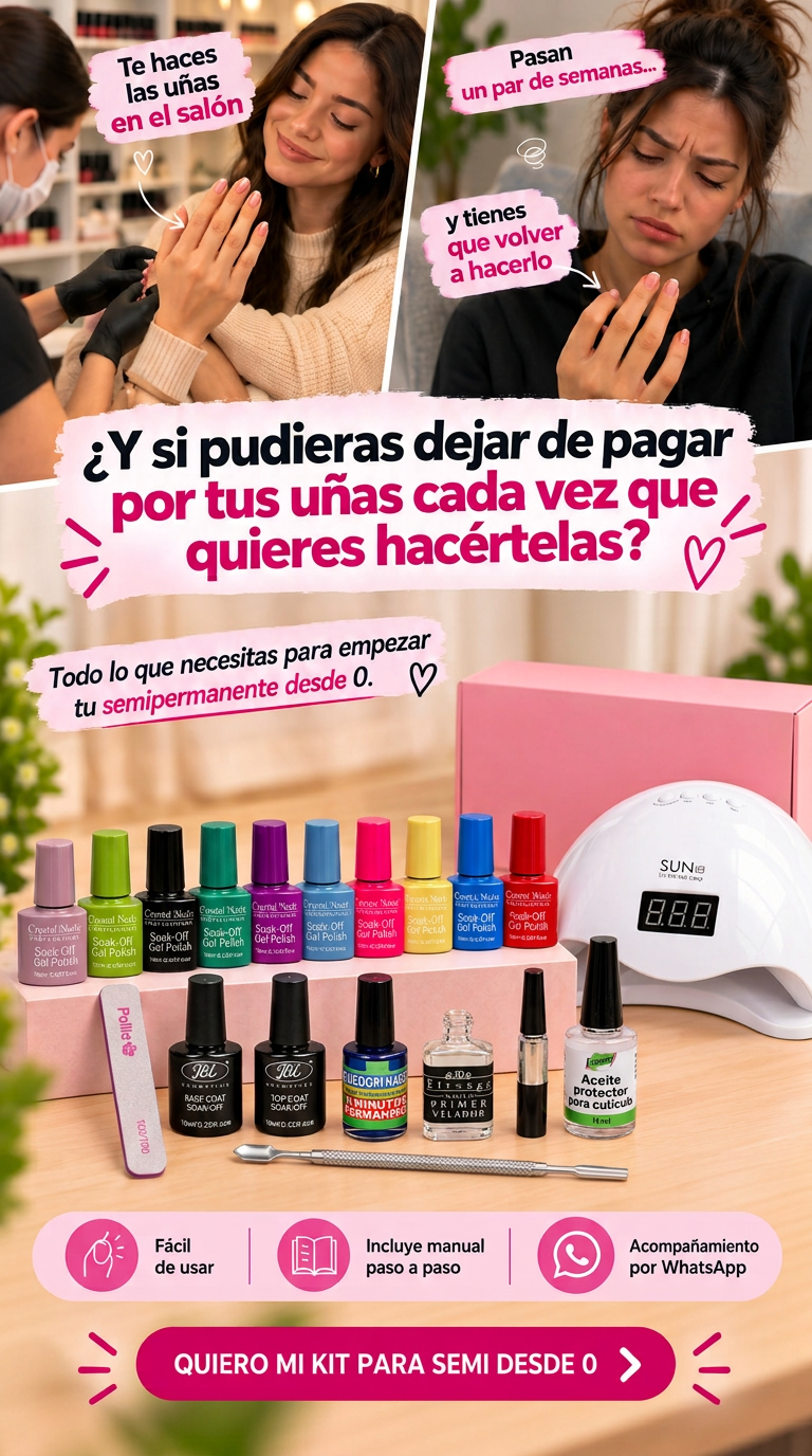 Mundibelleza Facebook ad: Deja de pagar cada vez que quieras unas uñas bonitas