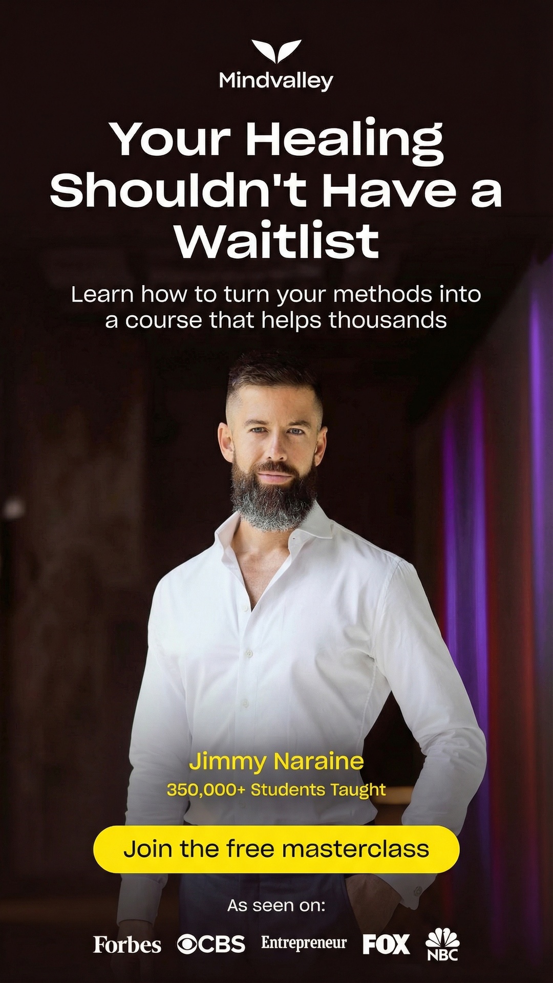 Mindvalley Facebook ad from Mar 8, 2026