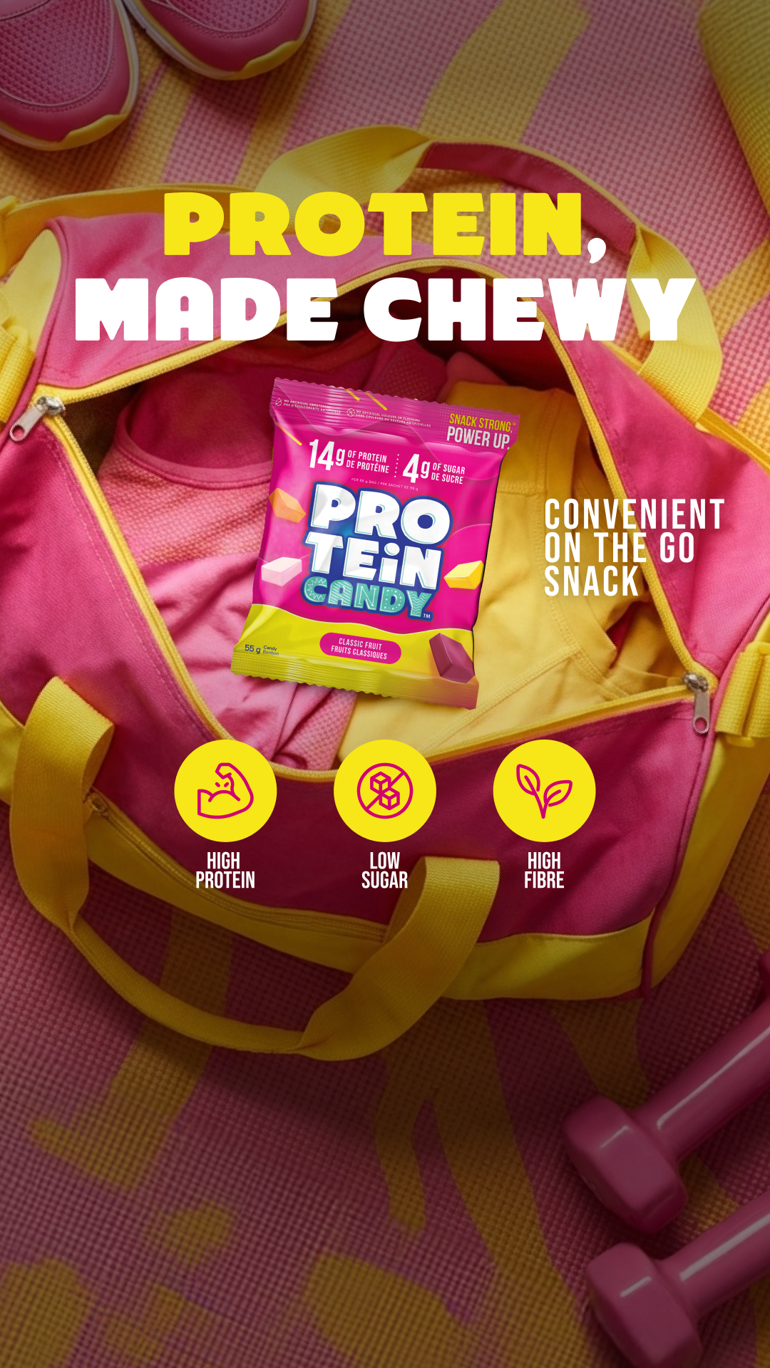 Protein Candy Facebook ad from Jan 19, 2026