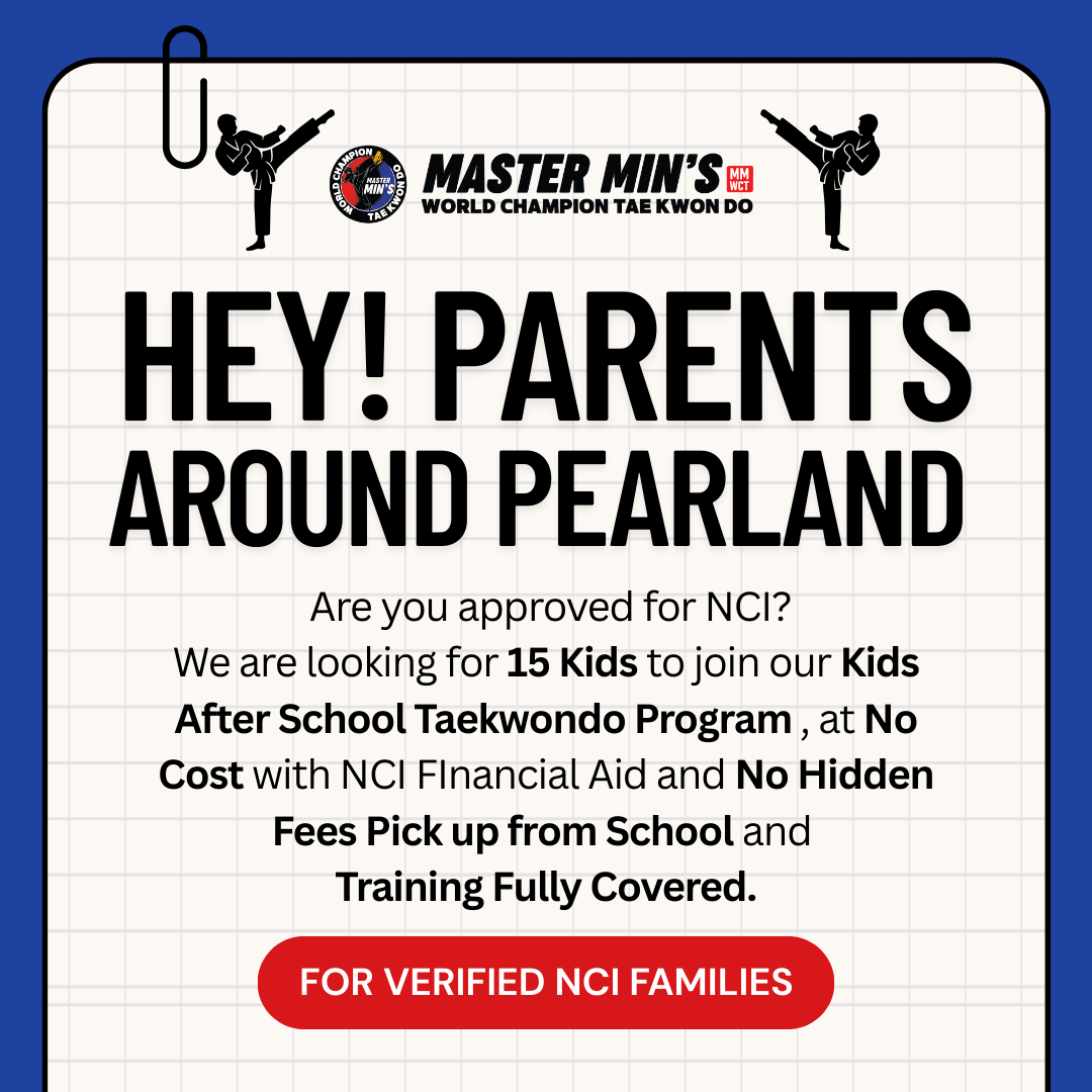 Master Min’s World Champion Tae Kwon Do Facebook ad: $0 After-School Care