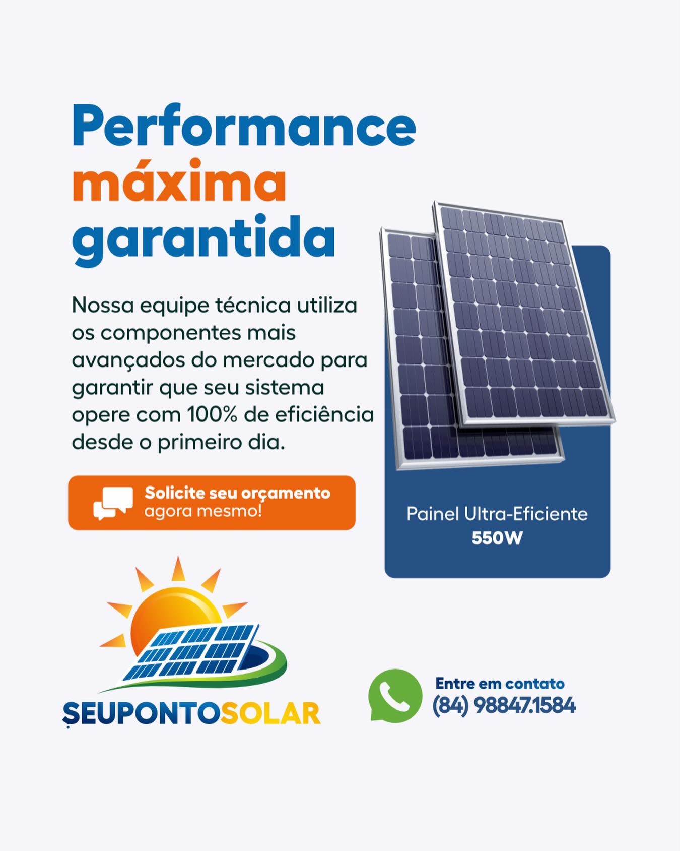 Seu Ponto Solar Facebook ad: Performance máxima para o seu sistema de energia…