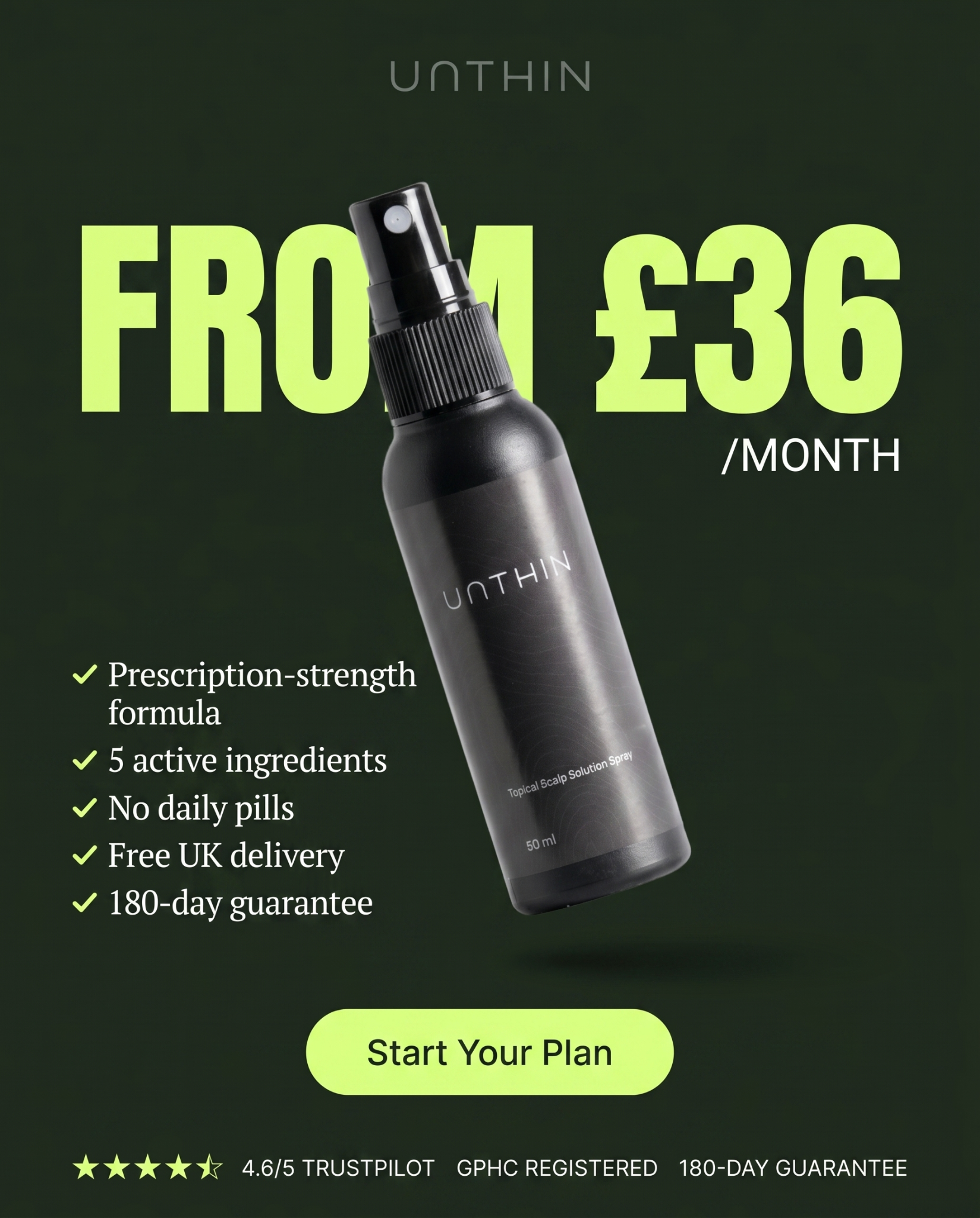 Unthinhair Facebook ad