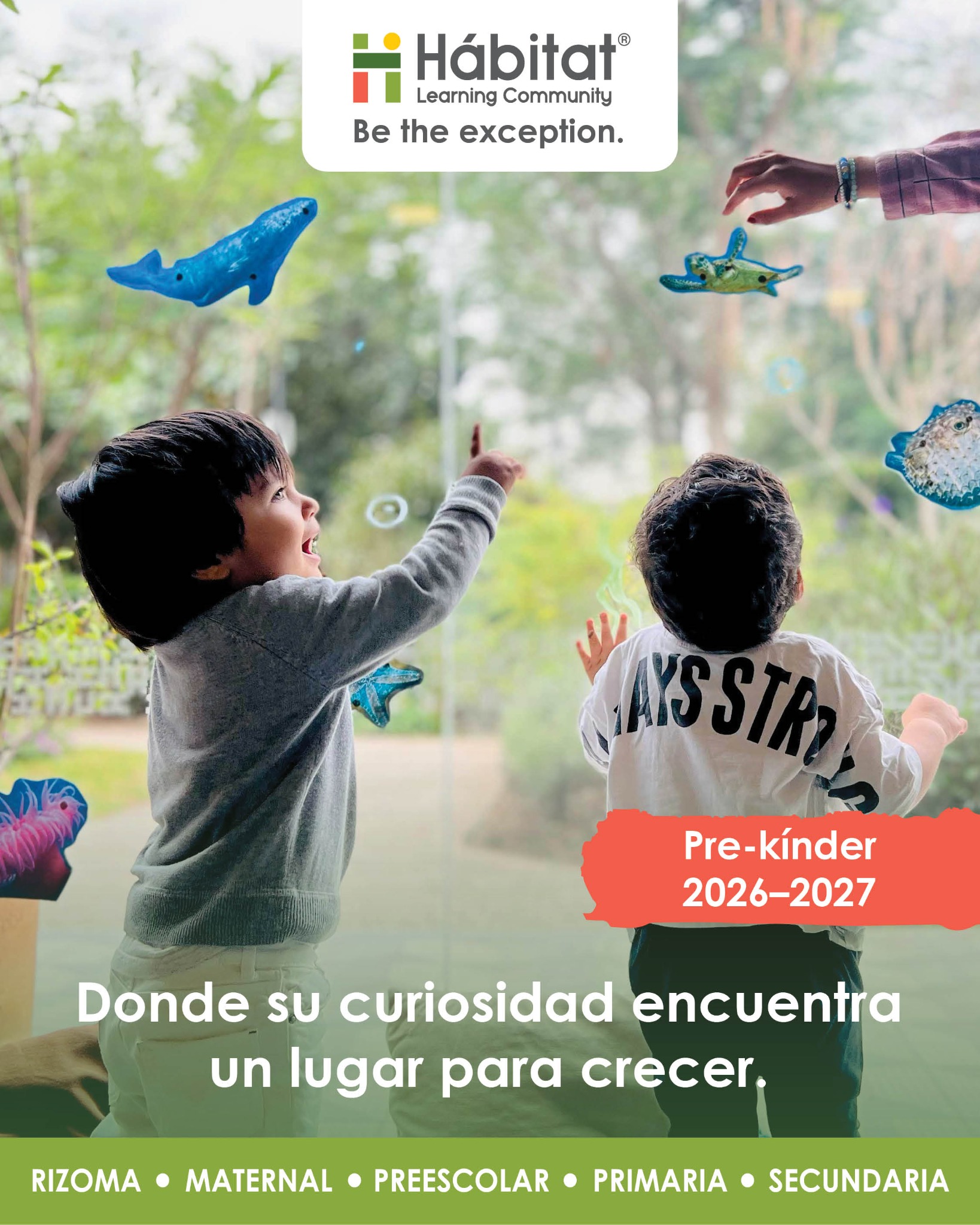 Hábitat Learning Community Facebook ad: En Hábitat formamos niños y jóvenes críticos, sensibles…