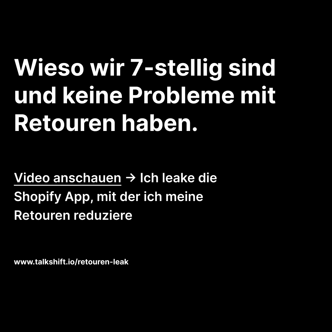 TalkShift Facebook ad: Deutschlands erster KI-Telefonservice für Shopify