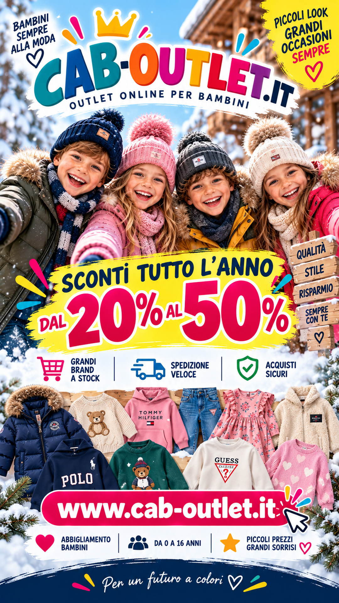 Cab016 centroabbigliamentobambino.it Facebook ad: Marche per bambini a prezzi outlet