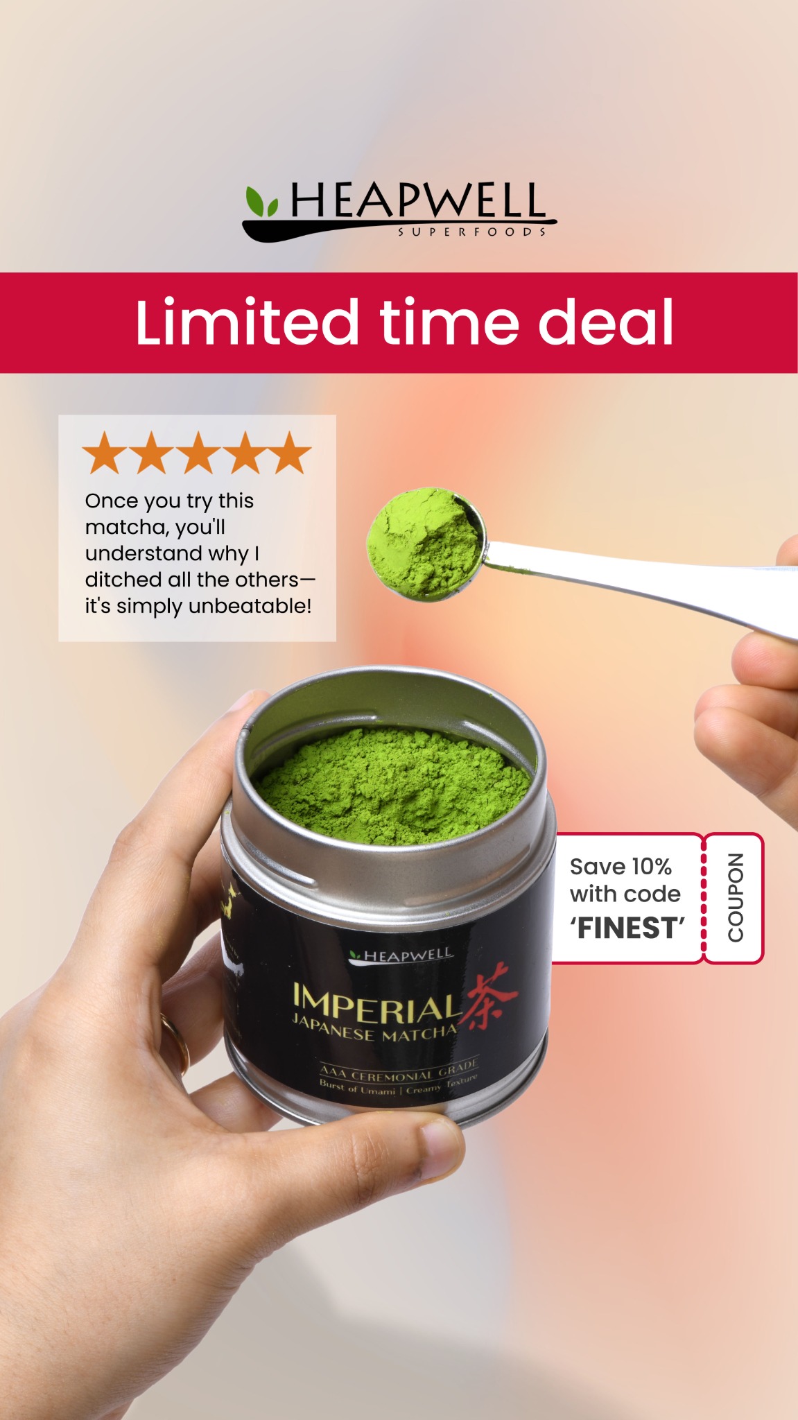 Heapwell Superfoods Facebook ad