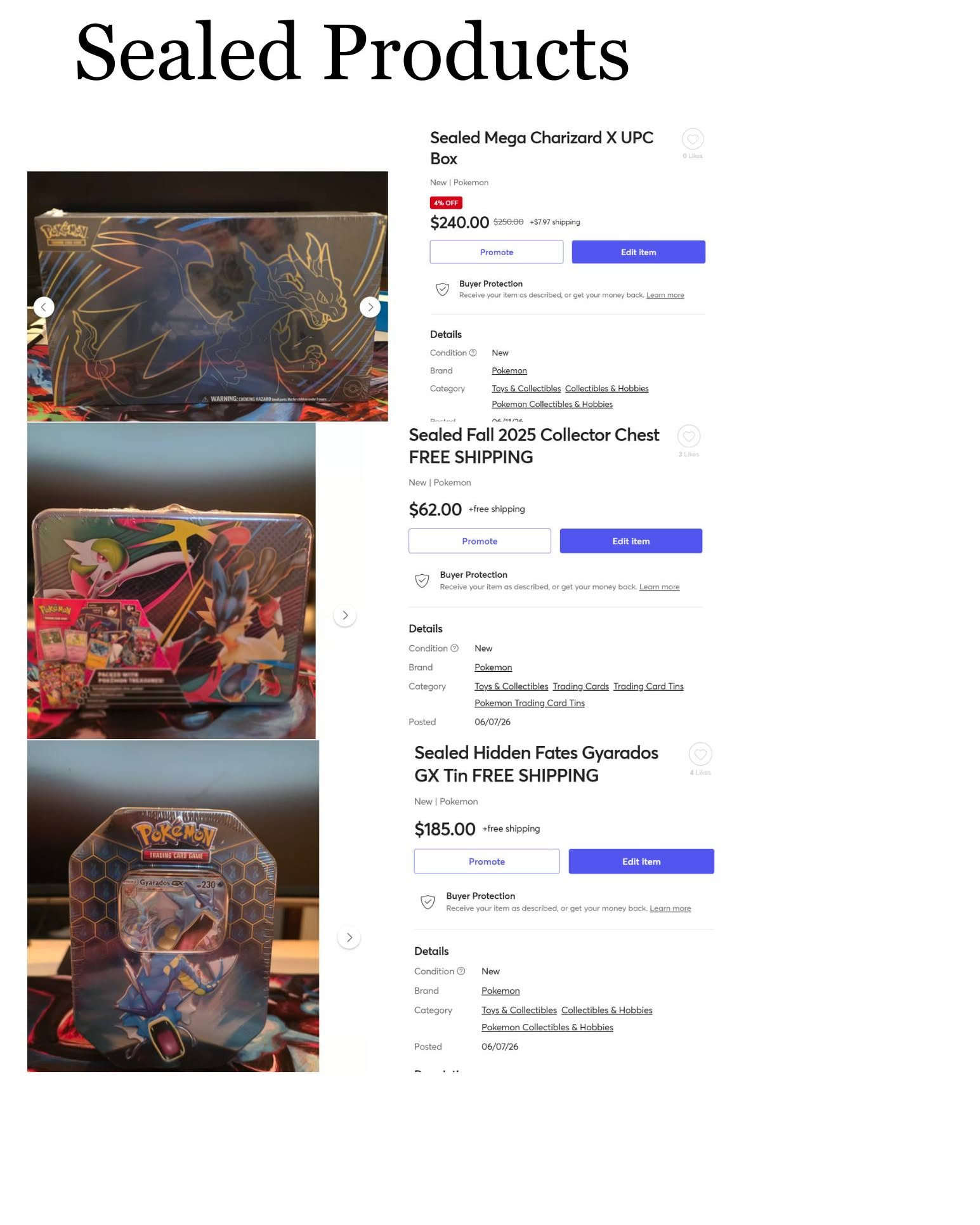 Jaime Husmillo Facebook ad: Huge Pokémon Card Collection - Singles, Slabs & Sealed…