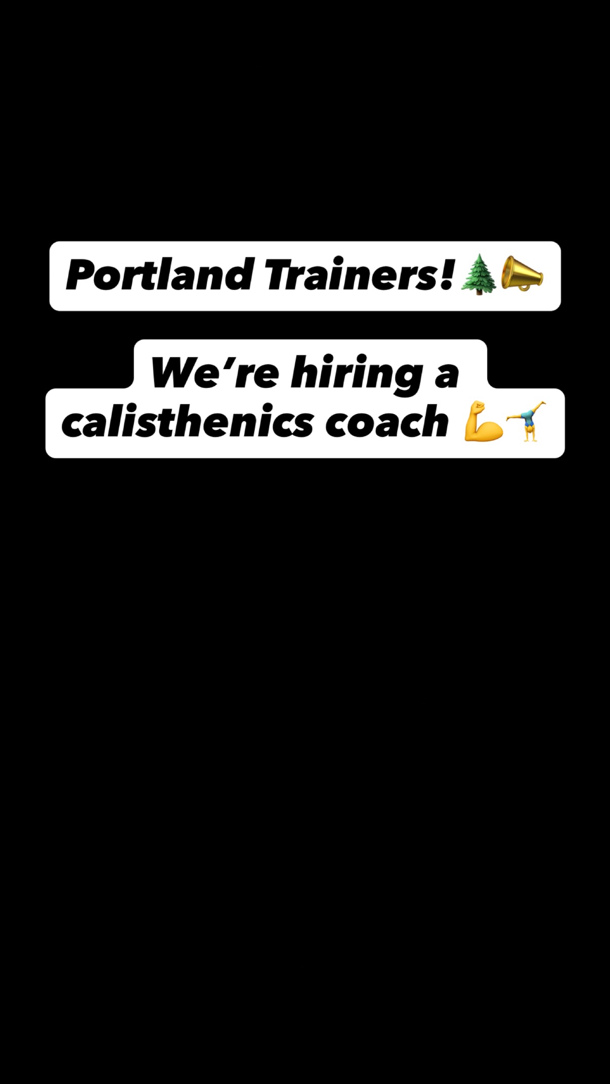 Capră - Bodyweight Training Facebook ad: Portland Trainers!