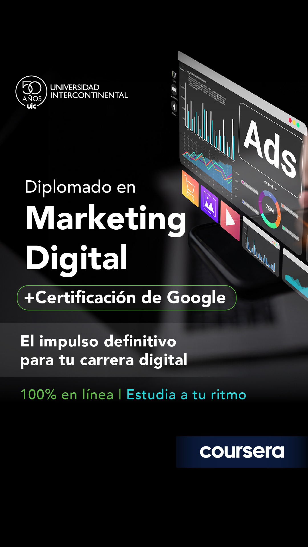 UIC Online Facebook ad