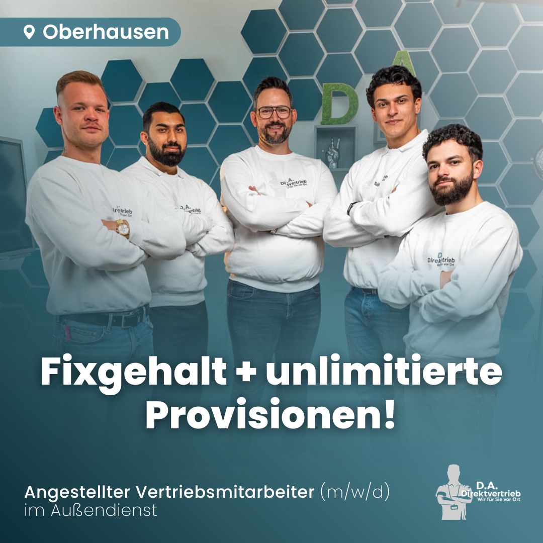 D.A.Direktvertrieb Facebook ad: Dein neuer Job als Vertriebsmitarbeiter (m/w/d) im…