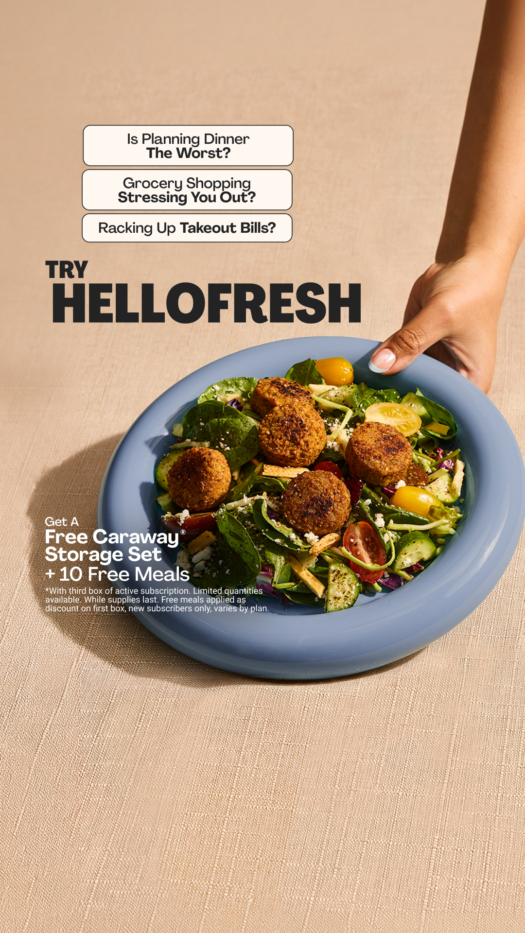 HelloFresh Facebook ad