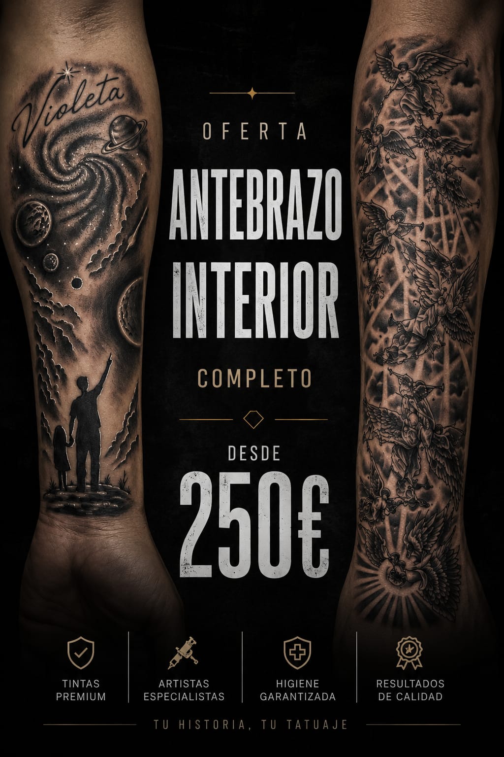 To The Bone Tattoo Studio Facebook ad: ¿Buscas un tatuaje realista que de verdad destaque…