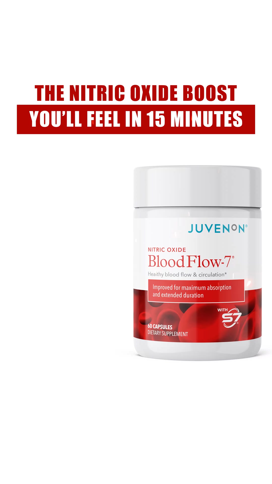 Juvenon Facebook ad: The Circulation Support He Won't Buy Himself.