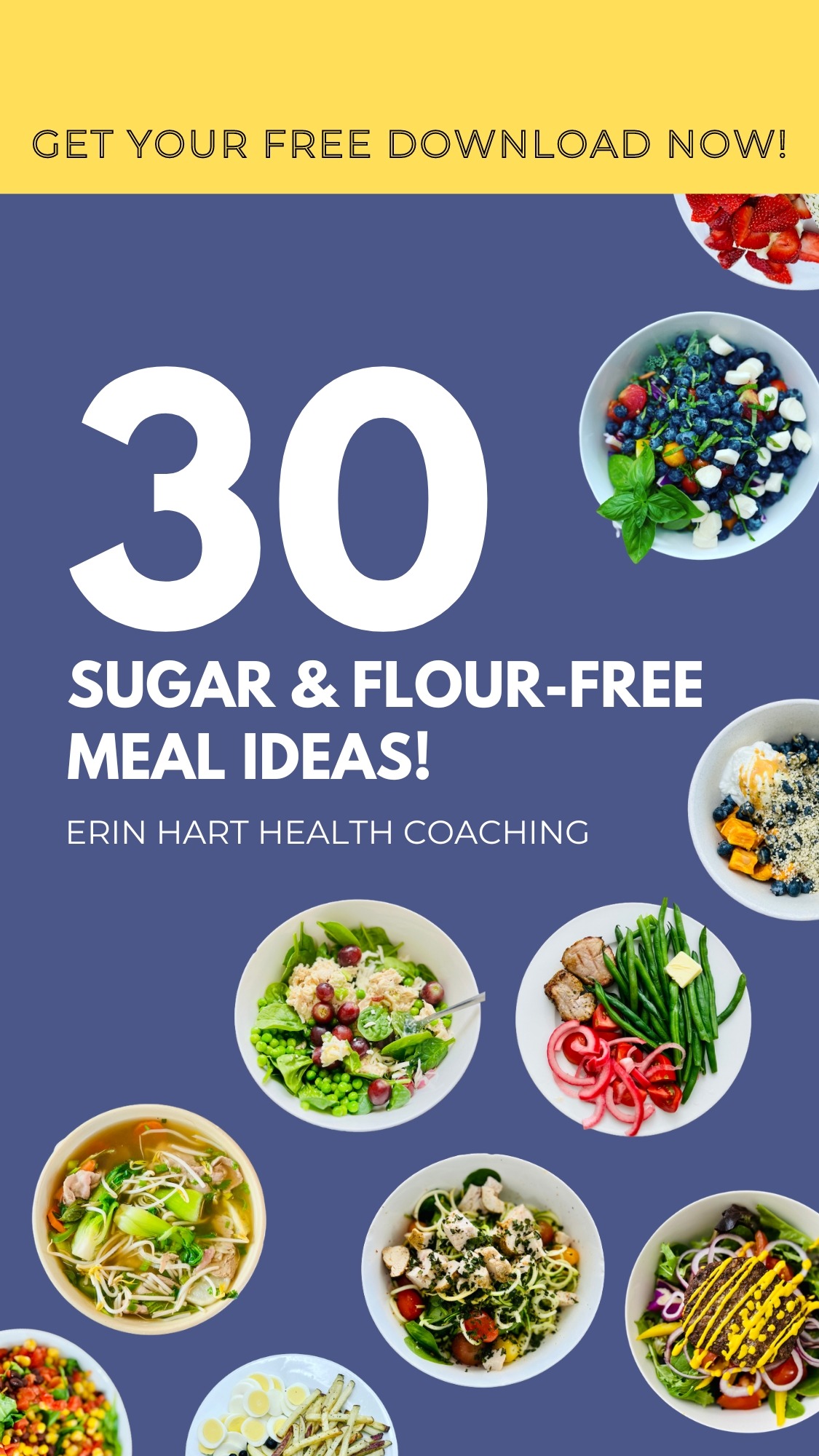 Erin Hart Health Coaching Facebook ad: Make healthy meal planning FAST & EASY!