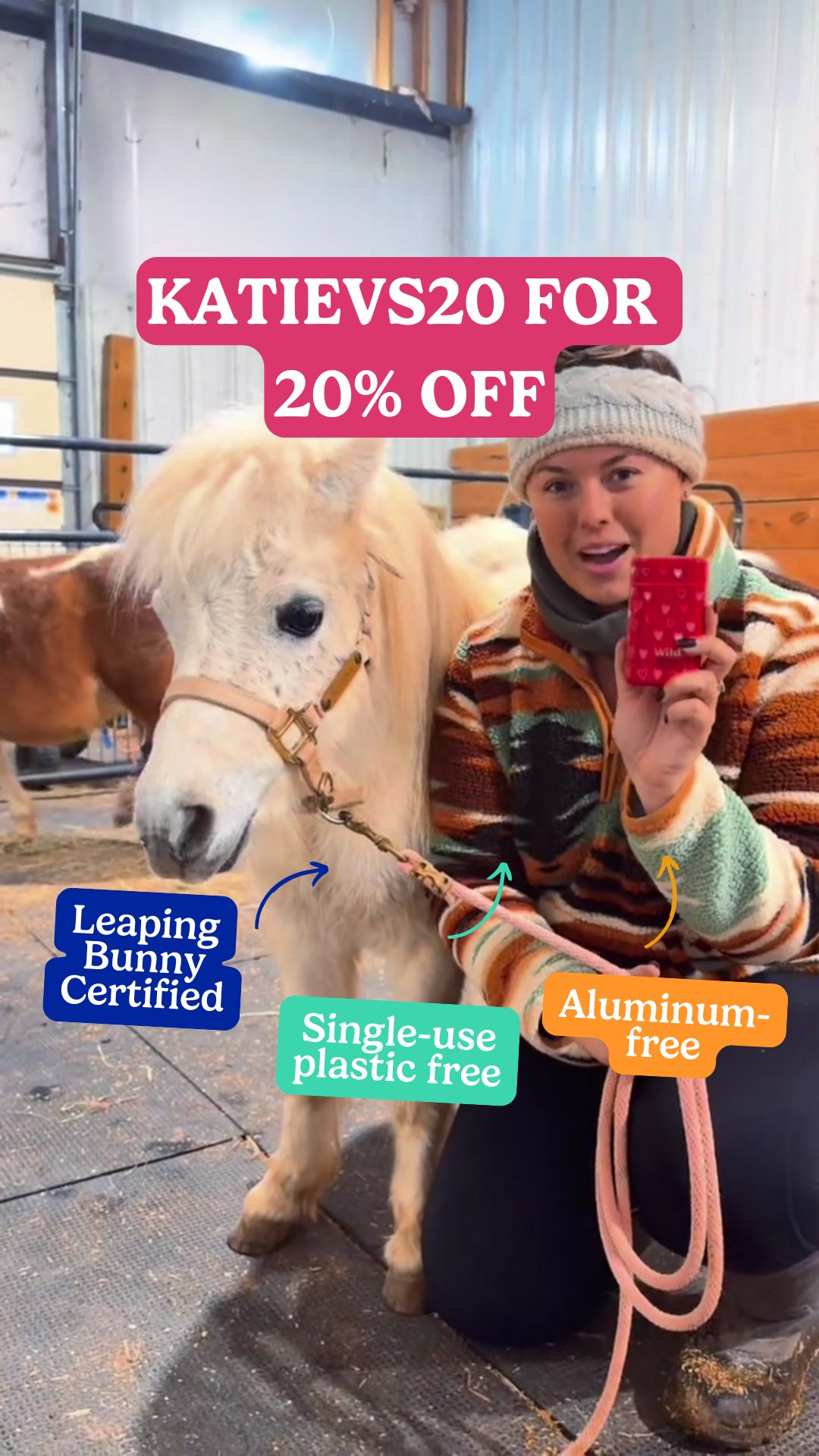 Wild Facebook ad: Get 20% off all Wild products with code KATIEVS20