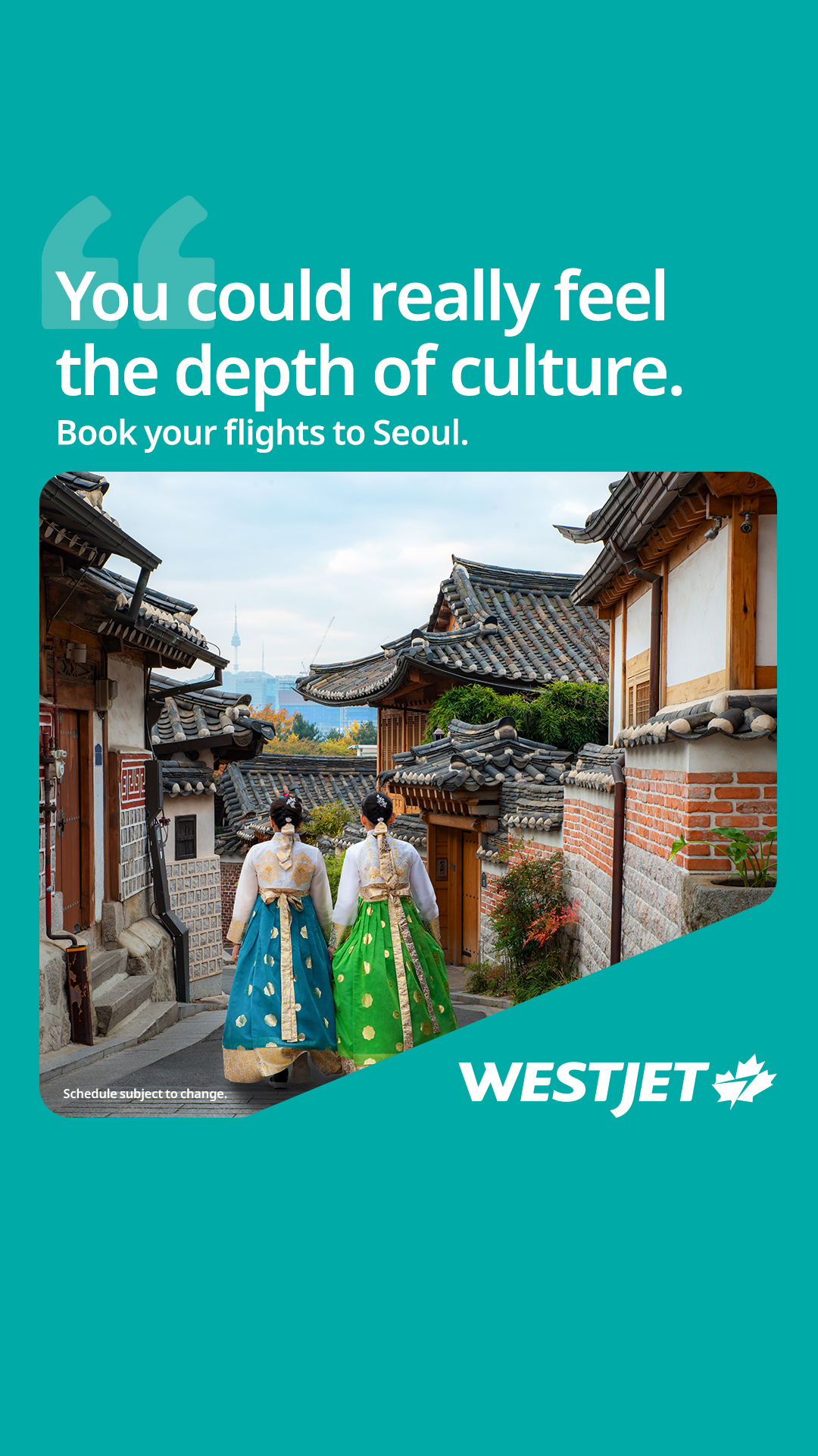 WestJet Facebook ad