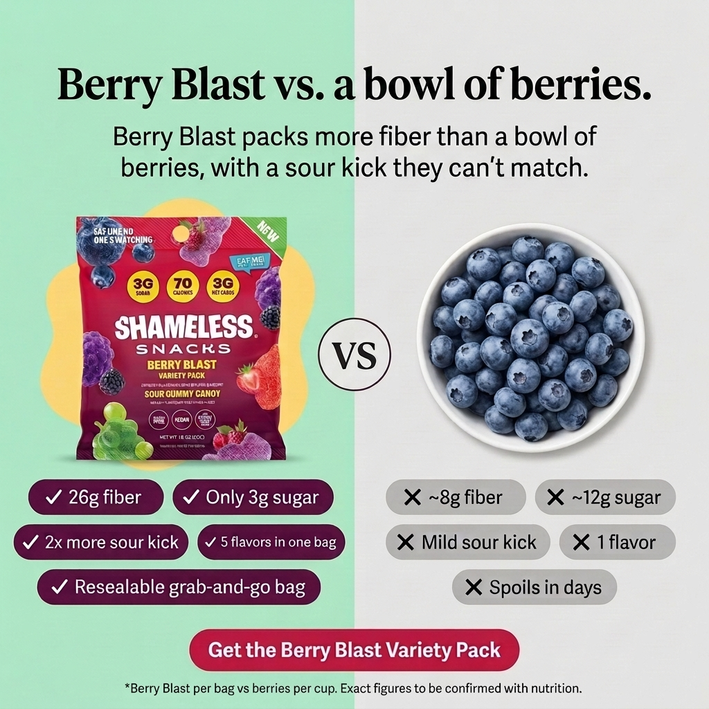 Shameless Snacks Facebook ad