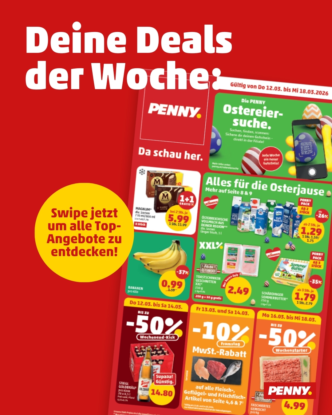 Penny Markt Österreich Facebook ad: Unser Flugblatt bringt dir auch diese Woche wieder…