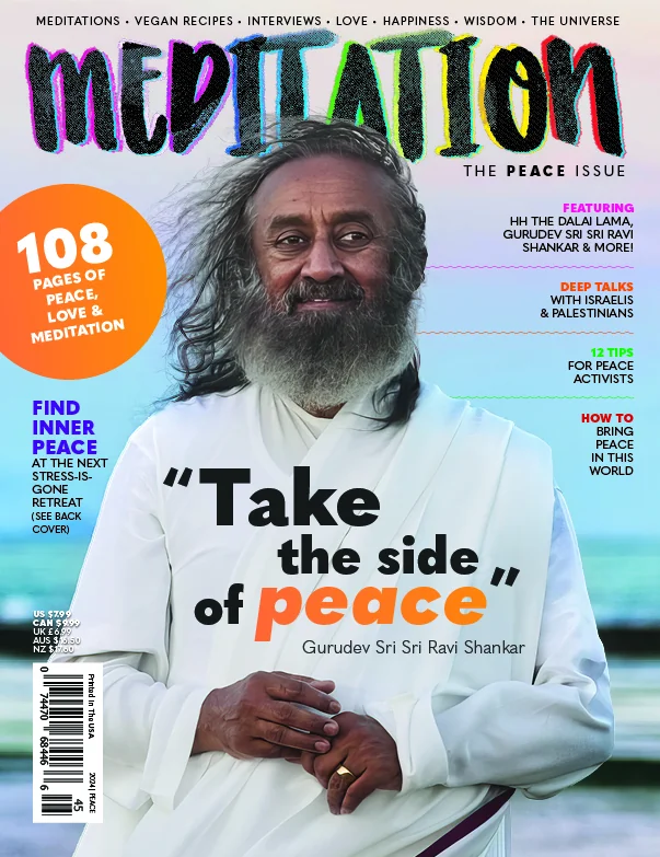 Meditation Magazine Facebook ad: Take the Side of Peace