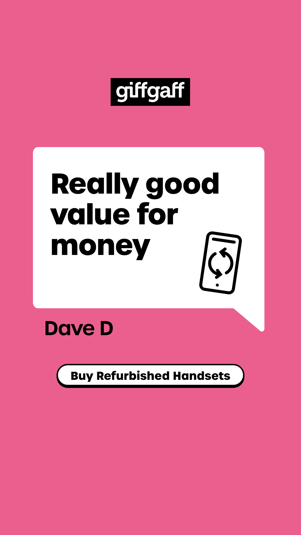 giffgaff Facebook ad