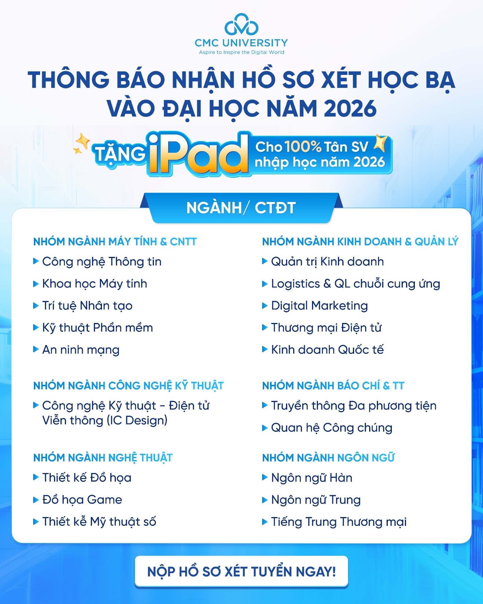 Trường Đại học CMC Facebook ad from Mar 13, 2026