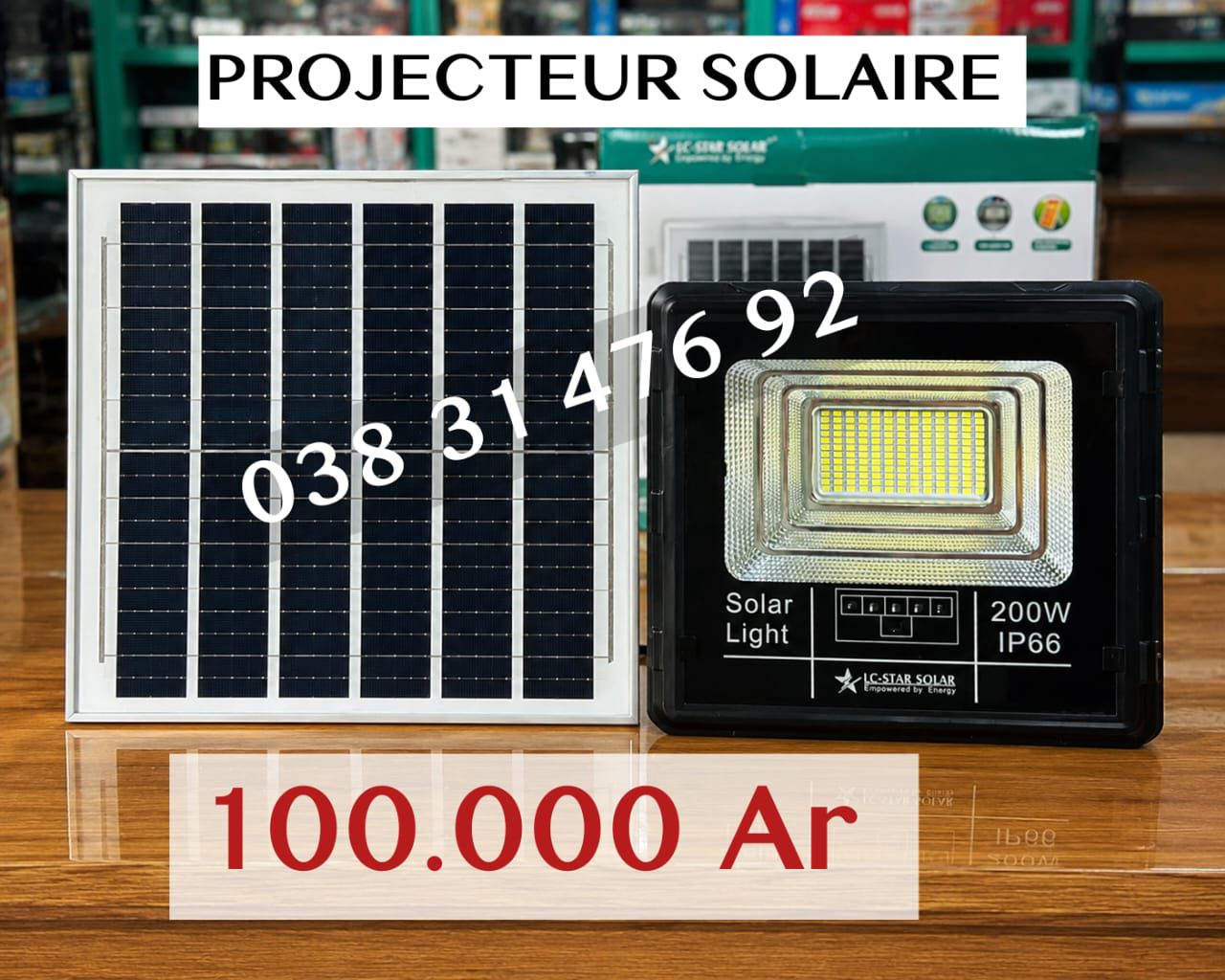 A&N Shopp Facebook ad: PROJECTEUR SOLAIRE
