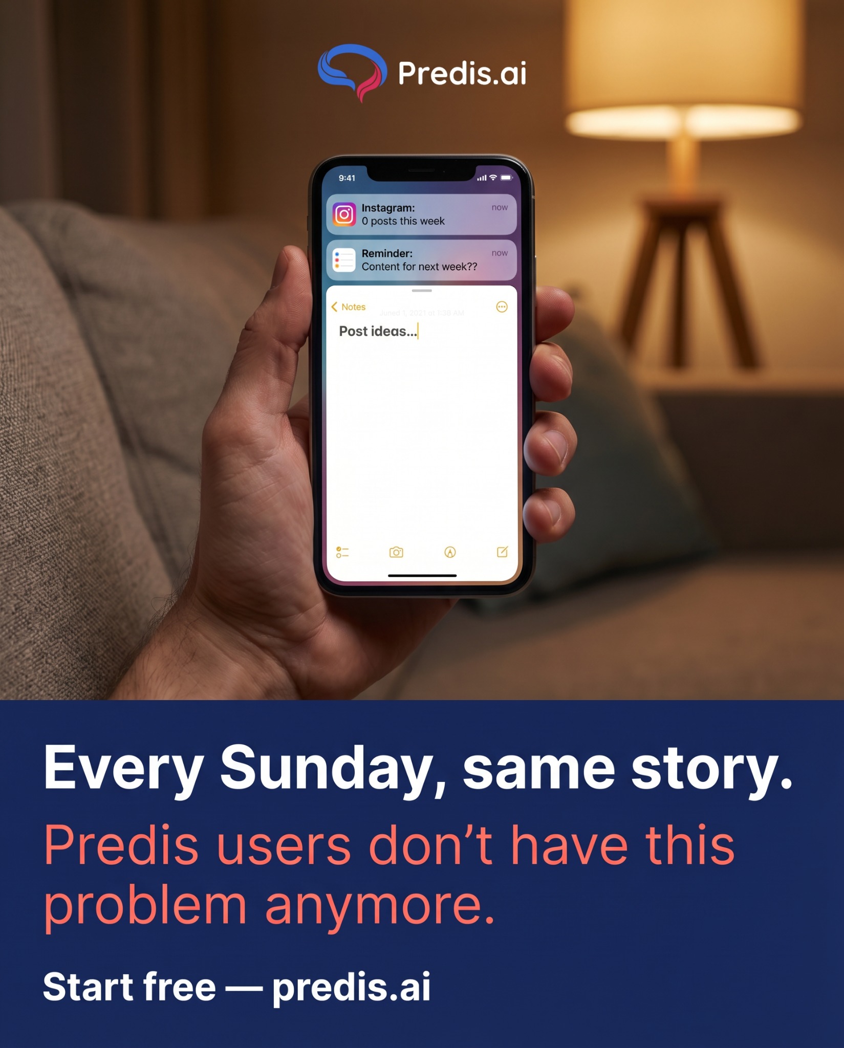 Predis.ai Facebook ad