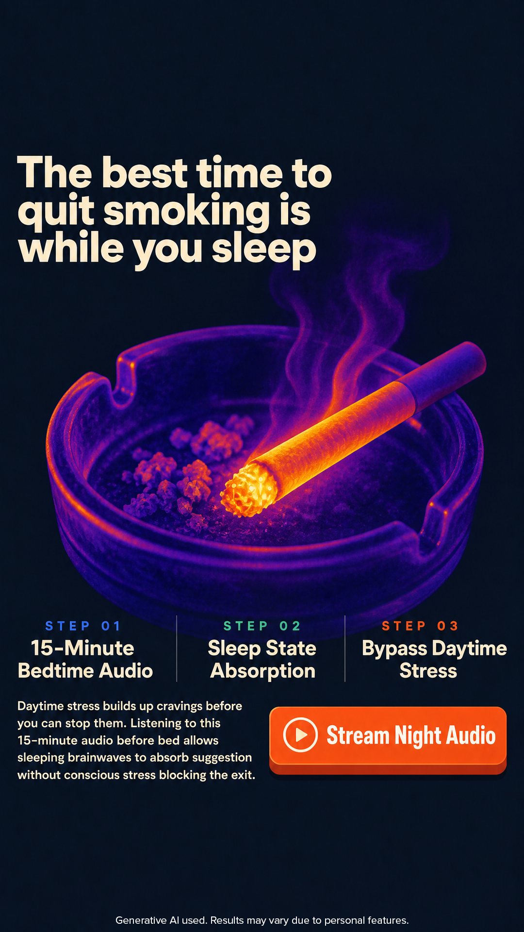 Hypnosis to Stop Smoking Facebook ad