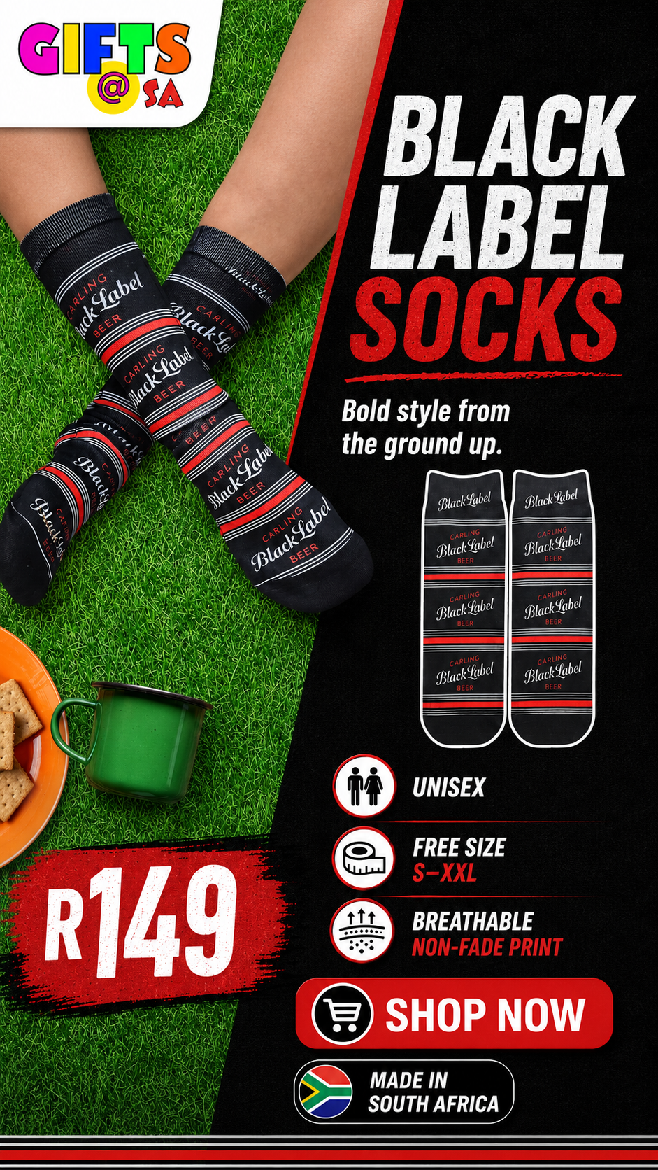 Gifts At Facebook ad: Novelty Socks South Africa | Funky & Funny Socks