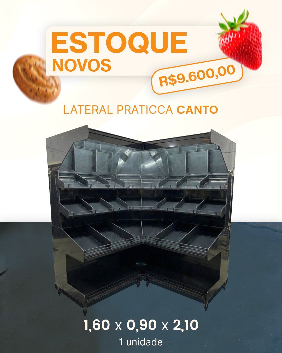 Markethouse Expositores Facebook ad: Expositores para Hortifruti em Polipropileno (Novos/Pronta…