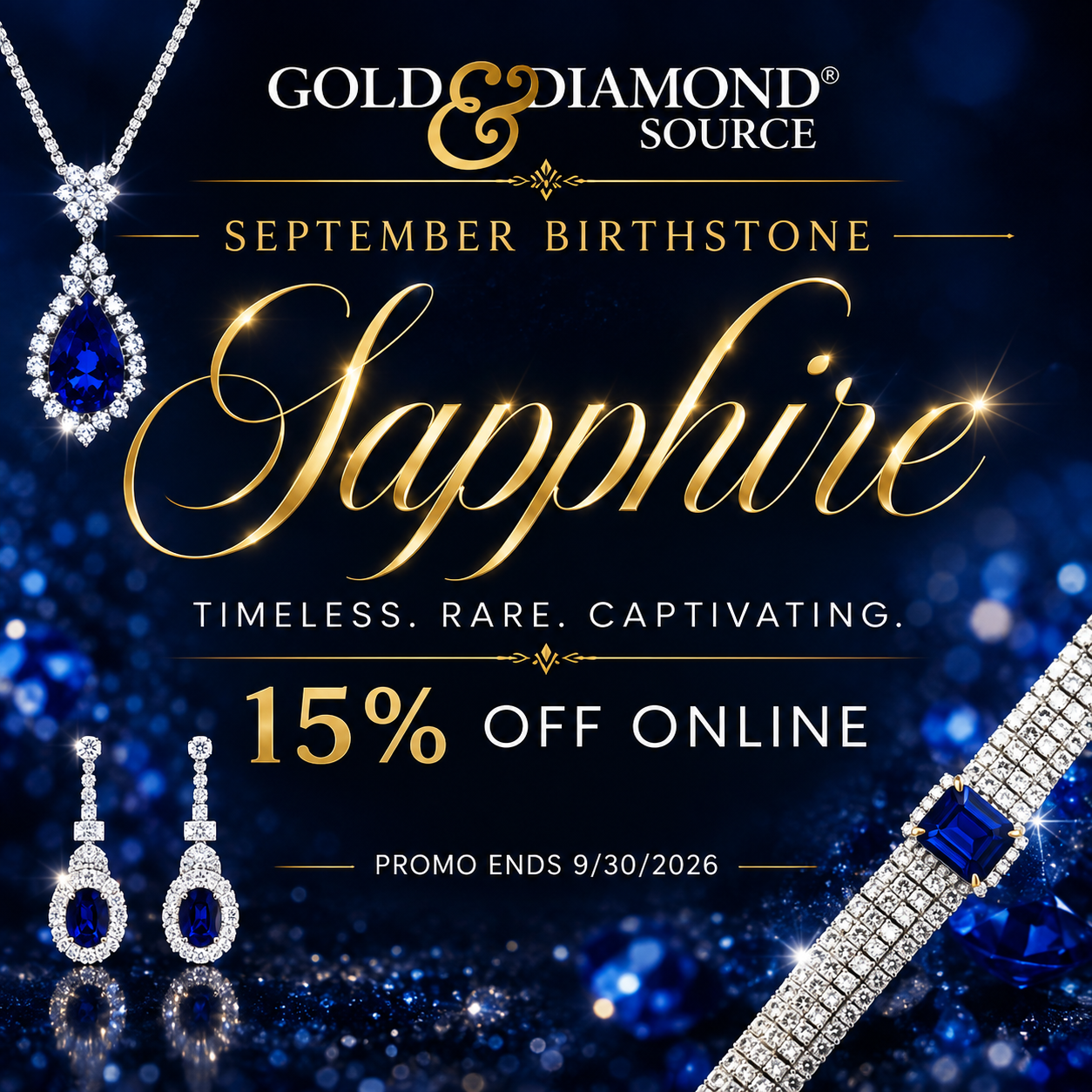 Gold & Diamond Source Facebook ad: Celebrate September in Color