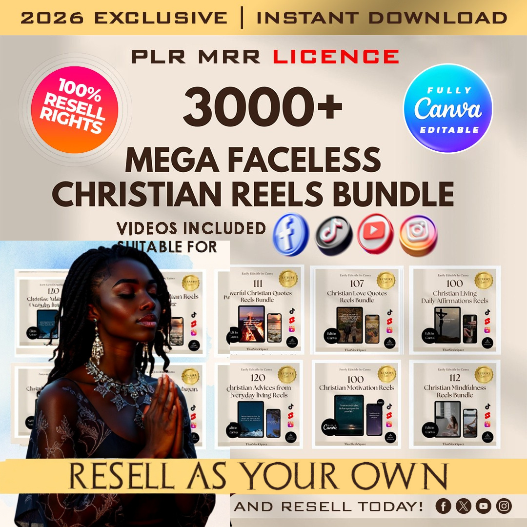 MelaninBrand Facebook ad: 3,000 Christian Videos with Resell Rights! (PLR + MRR)
