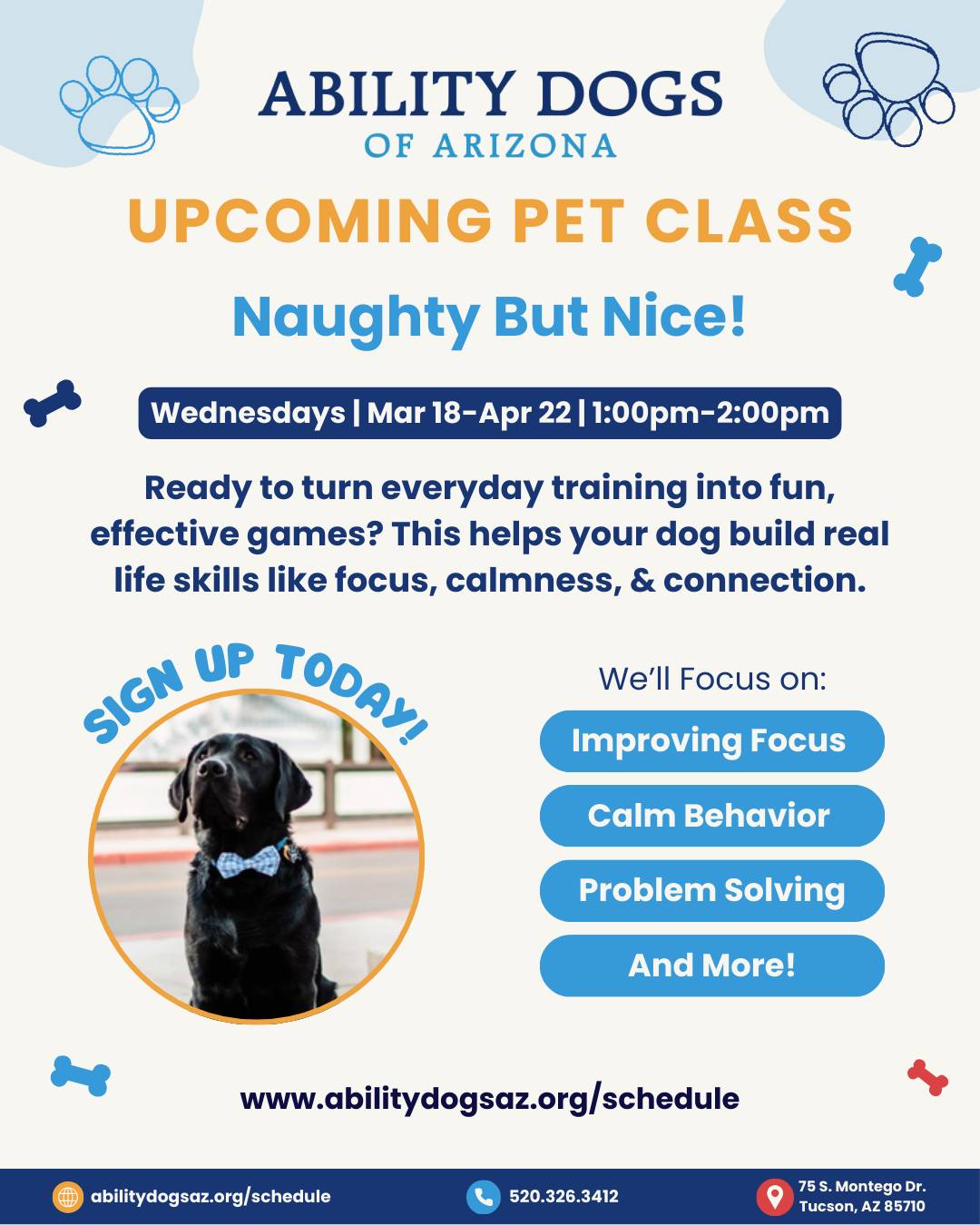 Ability Dogs of AZ Facebook ad: Sign up Today!