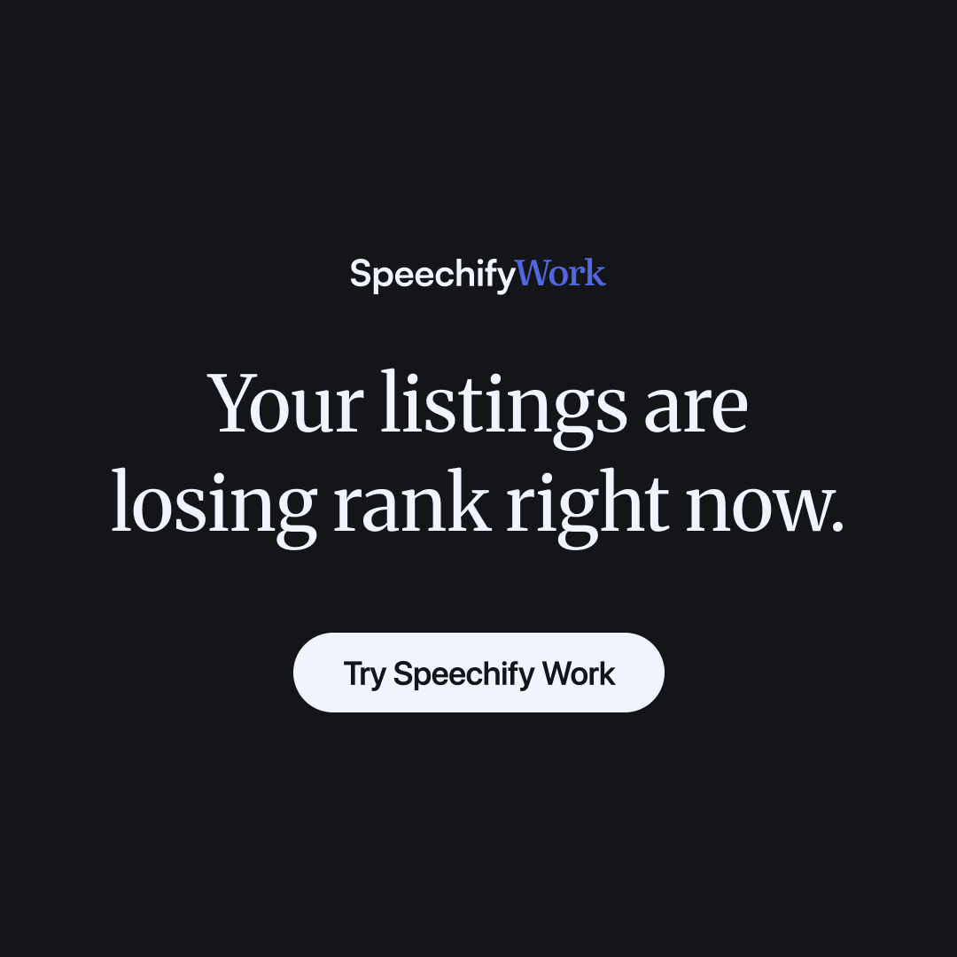Speechify Facebook ad