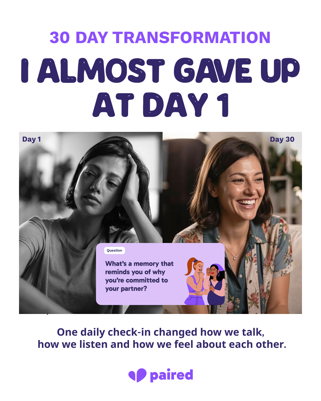 Paired Facebook ad