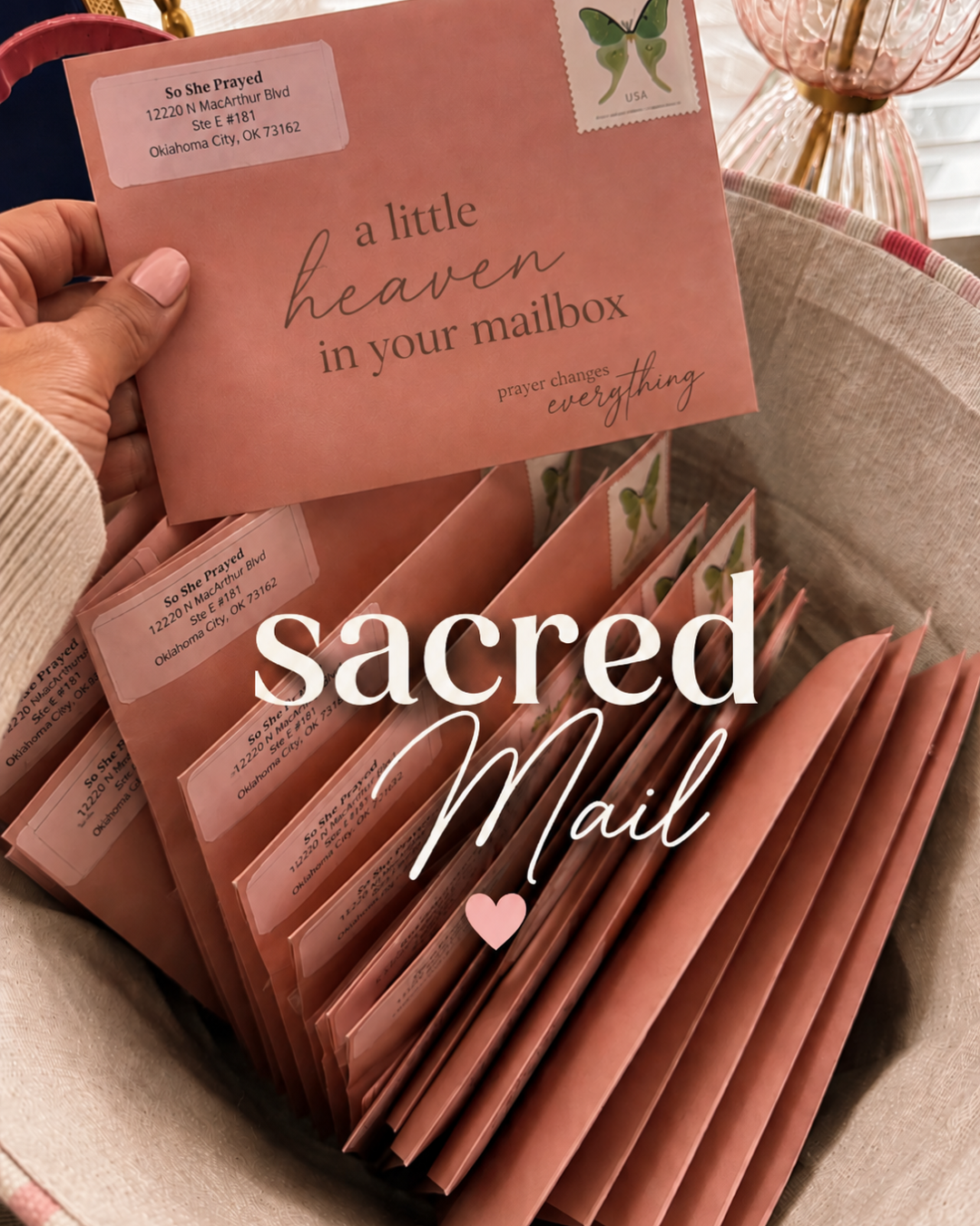 So She Prayed Journal Facebook ad: Join Sacred Mail Club By So She Prayed