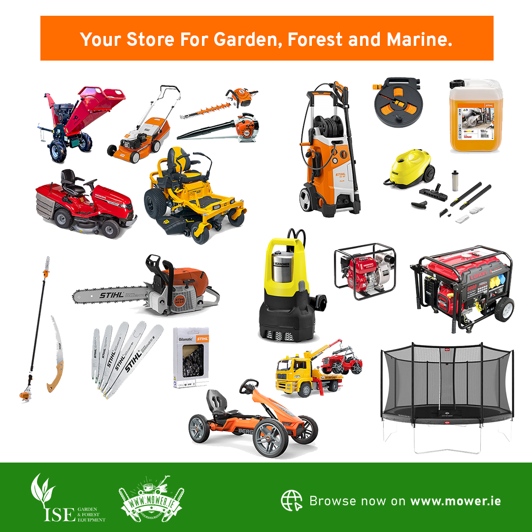 ISE Forest and Garden Facebook ad: ISE Forest and Garden ltd - Lawnmowers - Chainsaws…