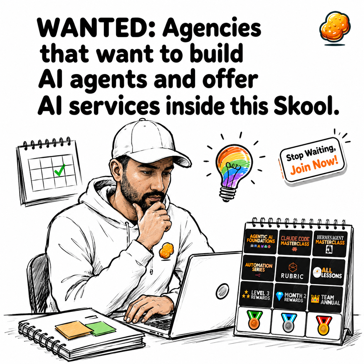 Skool Facebook ad