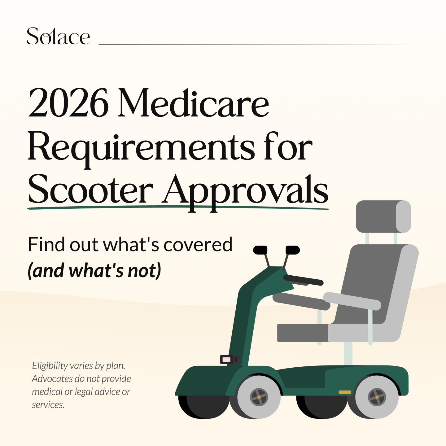 Solace Facebook ad: Unclear about Medicare scooter coverage?