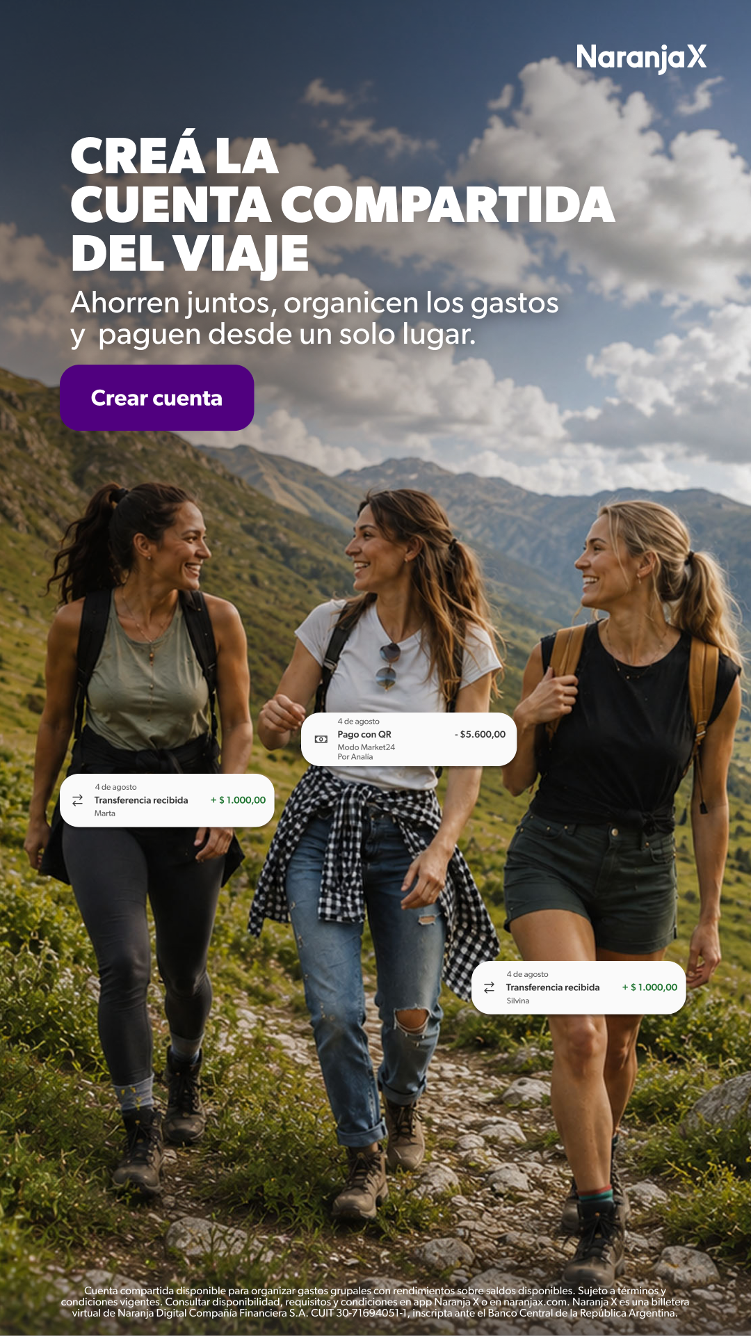 Naranja X Facebook ad: Nueva Cuenta compartida de Naranja X