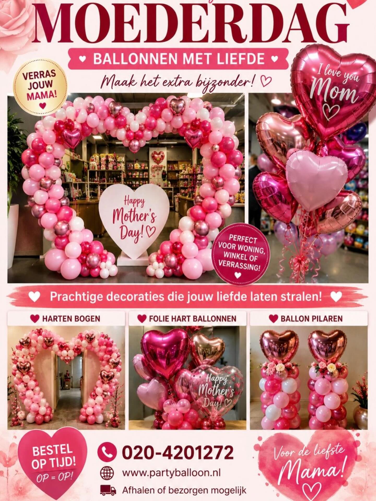Party Balloon Facebook ad: Ballondecoraties